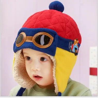 Зимняя теплая шапка-Авиатор для маленьких мальчиков и девочек мягкая с клапаном