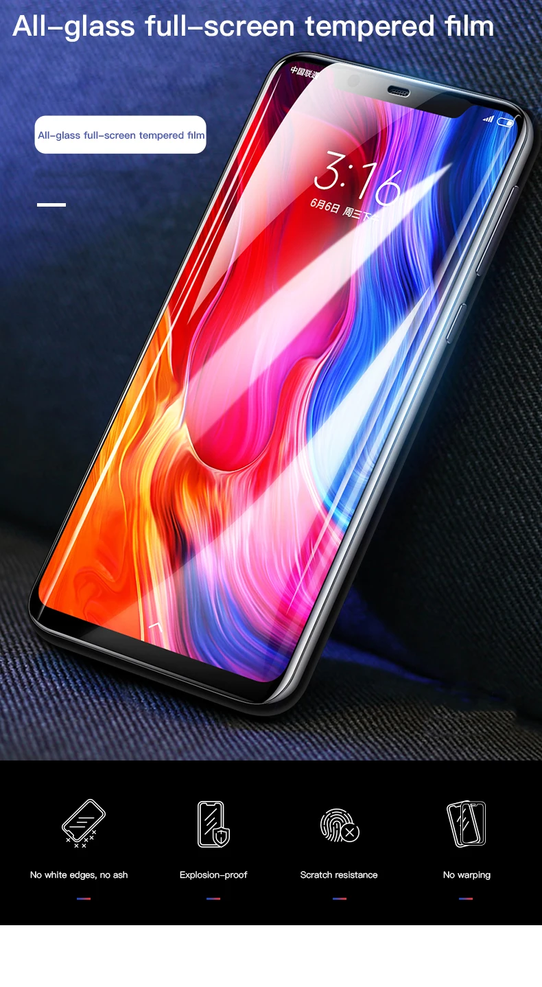 Полное покрытие экрана протектор Закаленное стекло для Xiaomi mi 9 8 SE Lite Pro mi x Max 2 3 Защитная пленка для красного mi Note K20 7 Pro