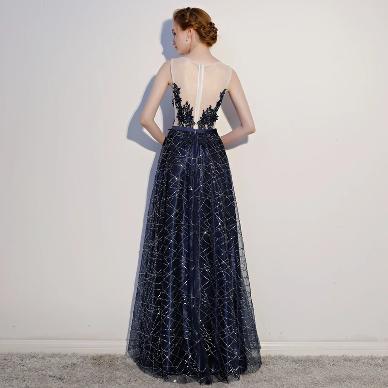 Длинные вечерние платья 2018 Модные женские свадебные мероприятия с вырезом