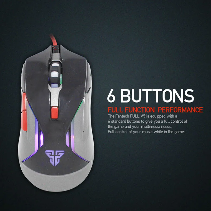 Gaming Mouse Wired USB 6D Buttons DPI 4 Modes 1.8M LED Light Fashion For Computer IJS998 | Компьютеры и офис