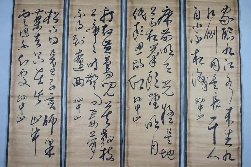 Китайские старые бумажные каллиграфические картины свитки китайские поэмы и