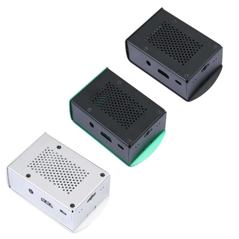 Raspberry Pi 3 Model B Plus алюминиевый серебристый зеленый черный чехол металлический
