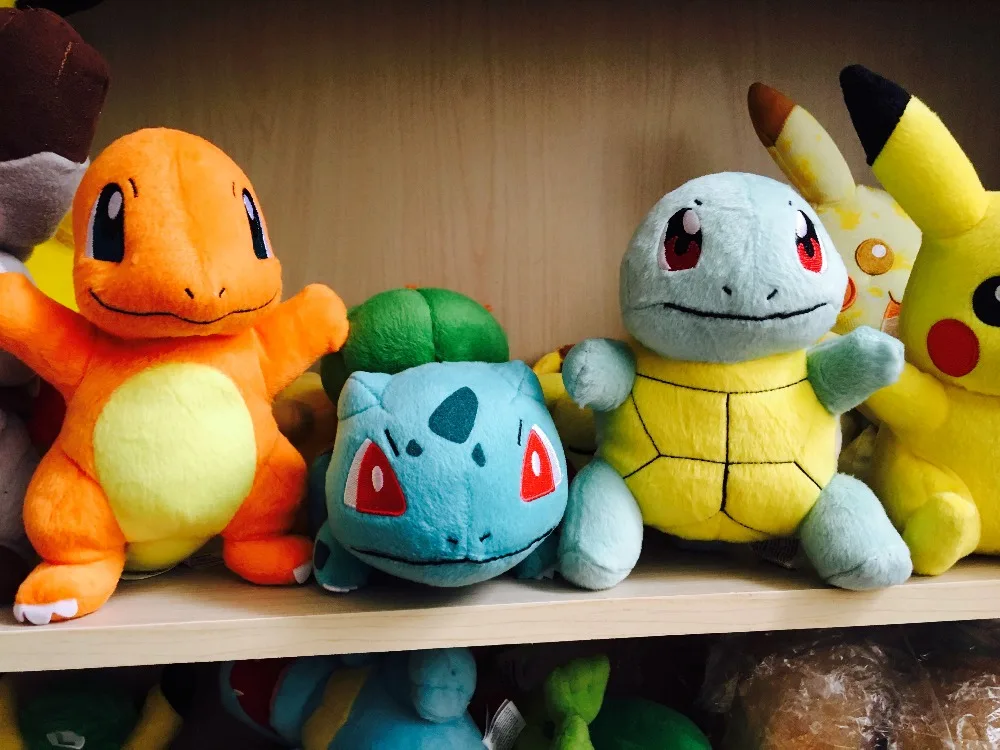 Подлинный Bulbasaur Squirtle Charmander плюшевая кукла игрушка подарок