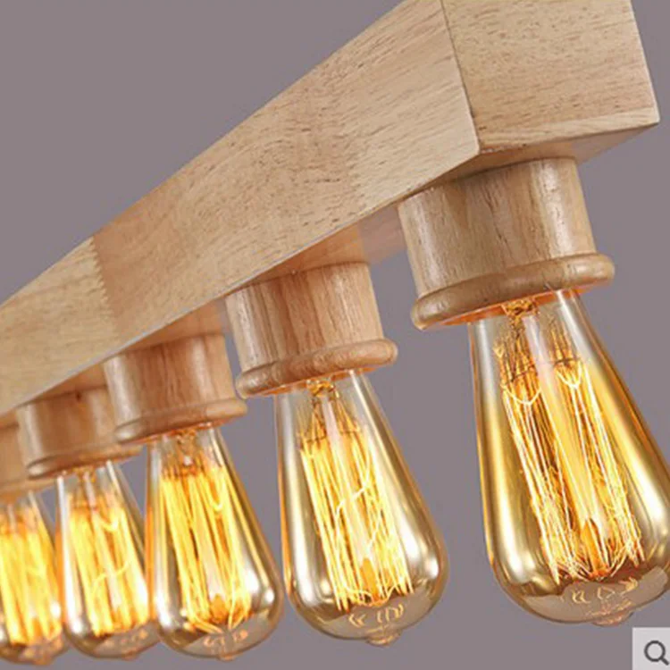 Wood Pendant lights AC110V/220V E27 lamp hanging light fixture Edison bulb For Restaurant/Bar luminaire Home Decoration lamparas | Лампы и