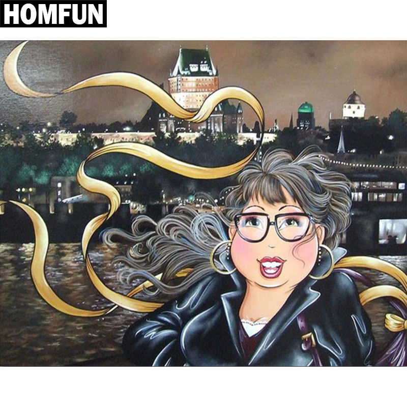 Картина для алмазной вышивки HOMFUN A06072 полноразмерная/круглая 5D сделай сам с