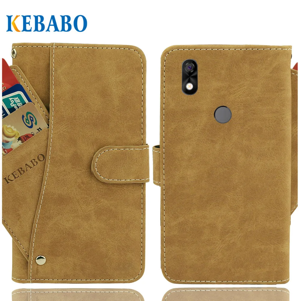 

Винтажный кожаный чехол-кошелек для умного 9 дюймов, роскошный флип-чехол 6 дюймов с 3 передними слотами для карт, Защитные чехлы для телефона...