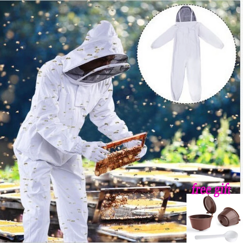 

Full Body Beekeeping Suit Protection Professional Beekeepers Bee Suit Cotton Beekeeper Equipment Veil Hood Hat Clothes Jacket