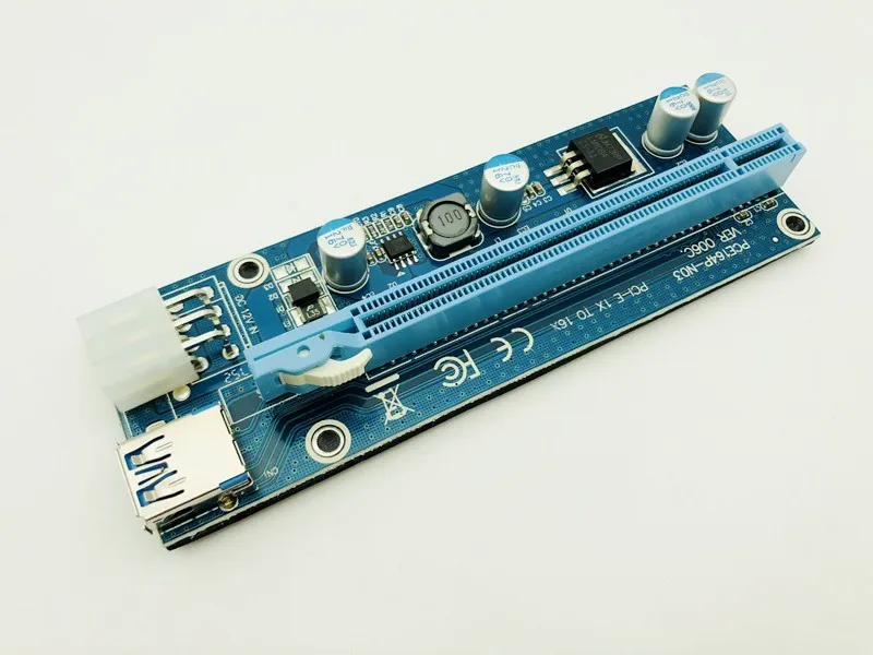 VER006C PCI Express PCIE E Riser Card 006C 6Pin 1x к 16x удлинитель USB 3 0 кабель видеокарта для майнинга
