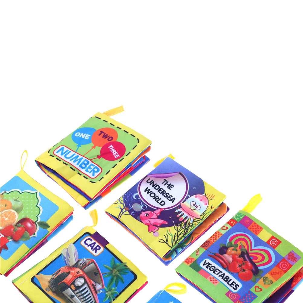 Soft Rattles 0-12 Months Intelligence Development Cloth Book Unfolding Activity Books Cute Animals Kids Toys