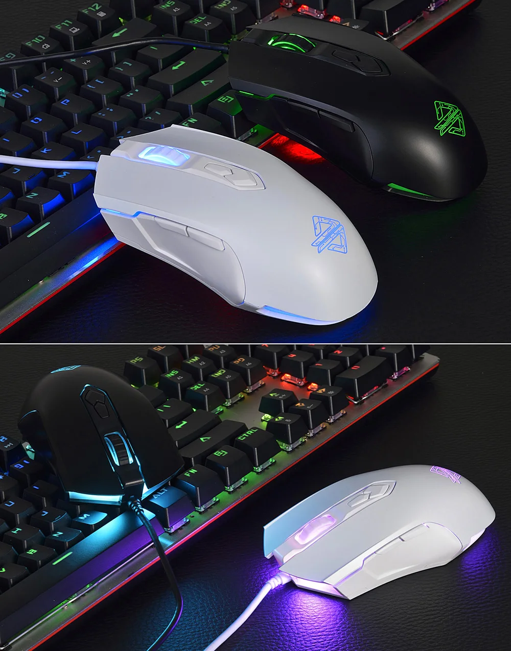 Проводная USB мышь Ajazz AJ52 7 режимов подсветки цветов|Мыши| |