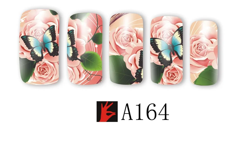 12 упак./лот переводка NAIL ART наклейки на ногти татуировки слайдера полное покрытие