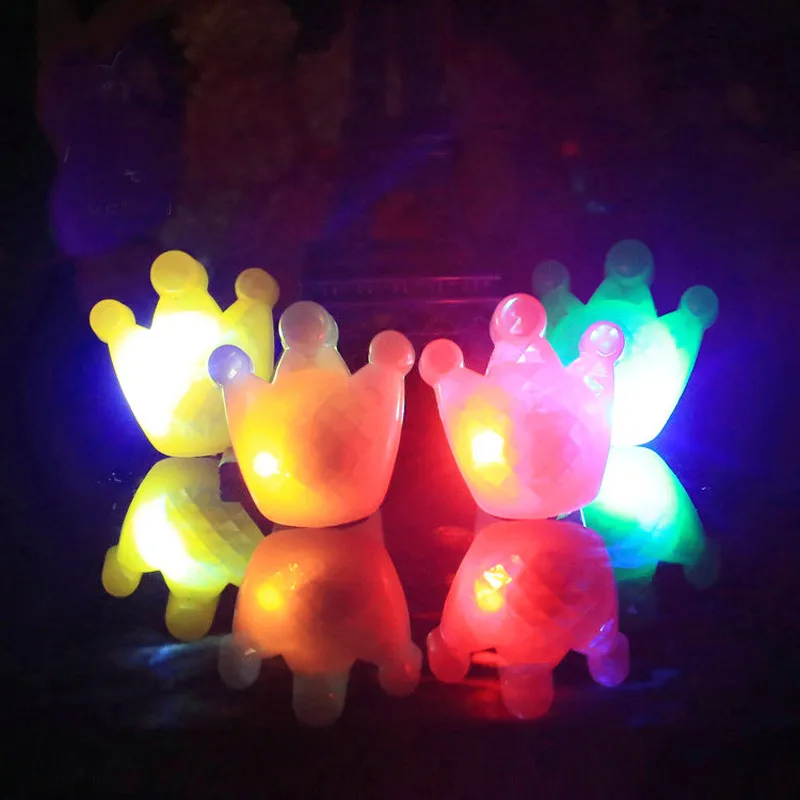 

36 шт. мигание разноцветные светодиодные коронные кольца пластиковые светящиеся кольца дети новый год Рождество подарок светящиеся Свадебн...