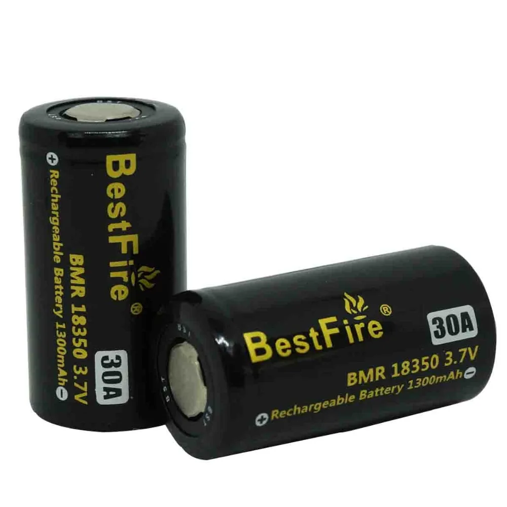 1 шт. Bestfire 18350 батарея 1300 мАч 30A 3,7 в литий-ионная аккумуляторная батарея для Kamry K1000 трубы электронная сигарета Vape мех мод B024 фонарик