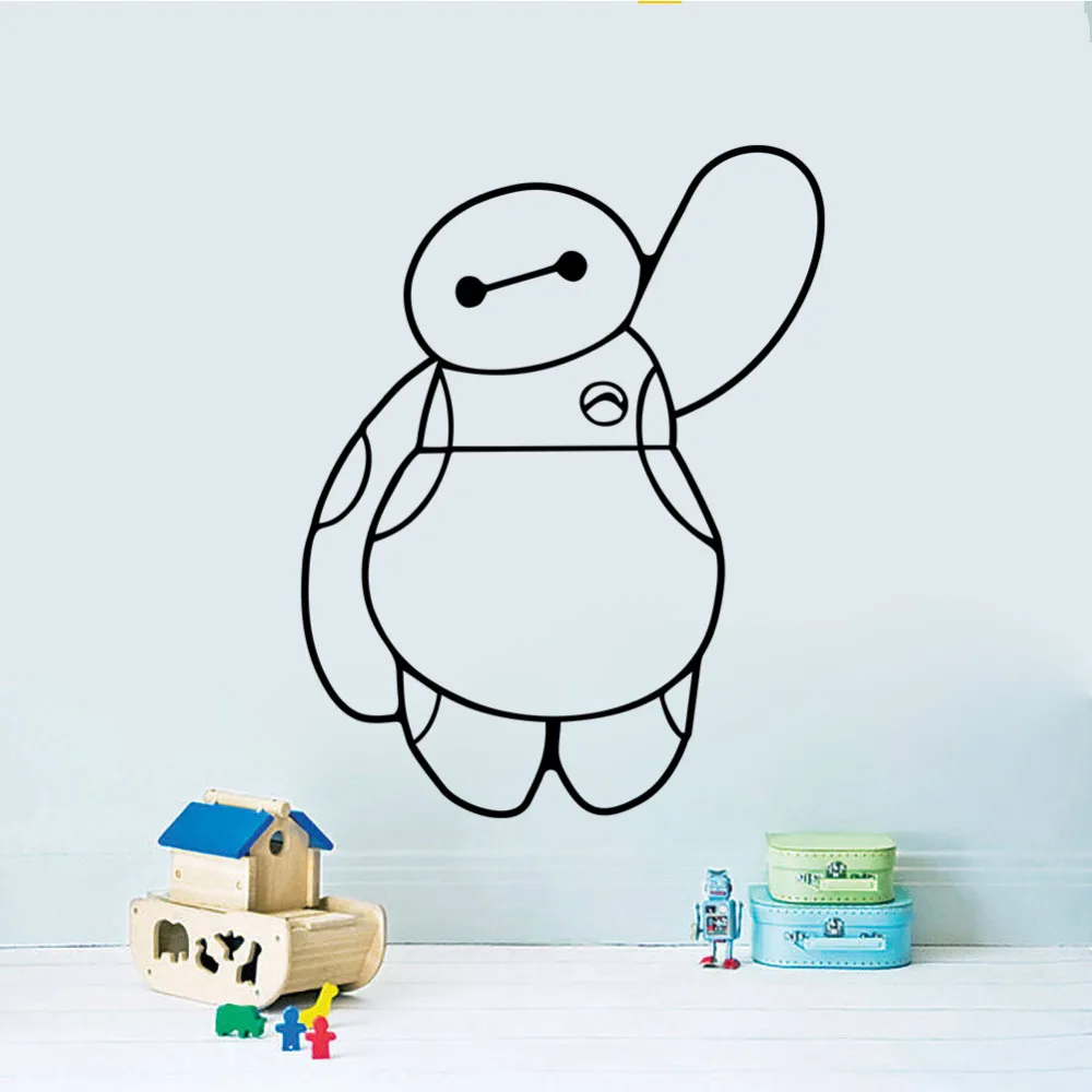 Baymax из фильма Большой Герой 6 наклеек на стену для детской комнаты детские