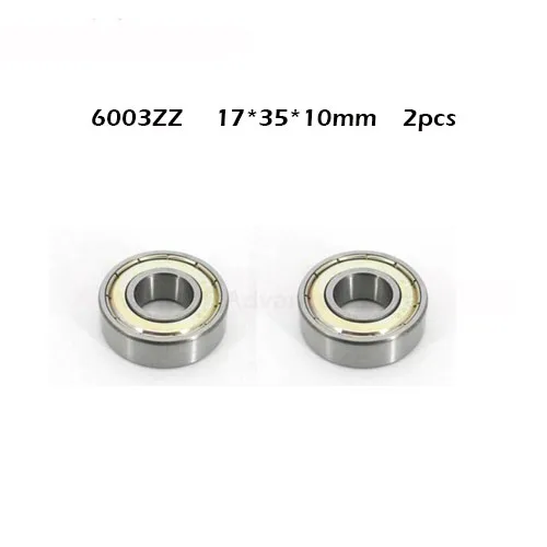 2PCS 6003ZZ 17*35*10(mm) 2Pieces bearing free shipping ABEC-1 metal sealing type bearings 6003 6003Z 6003ZZ chrome steel bearing