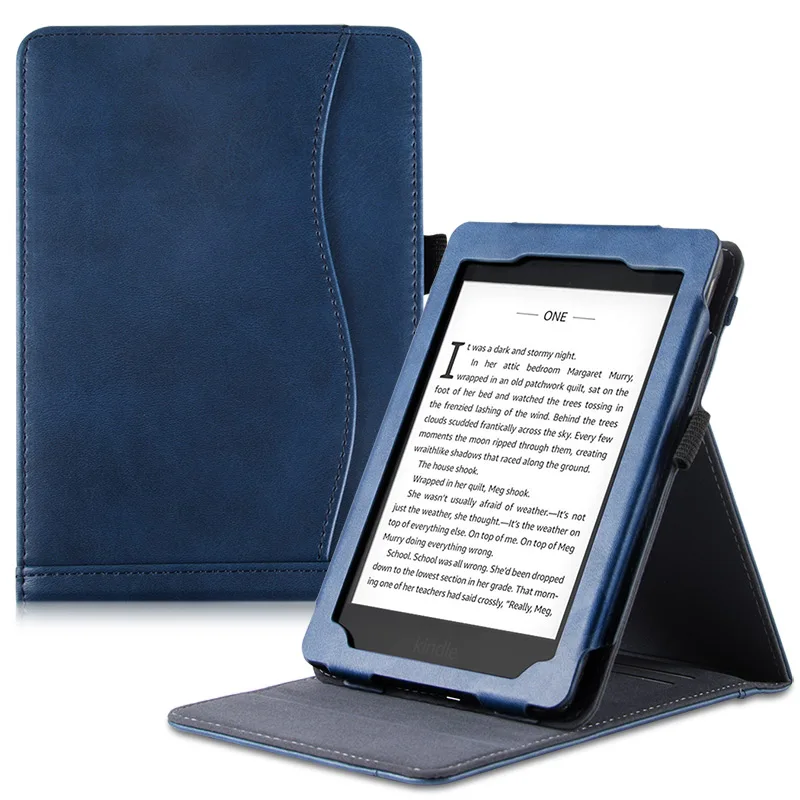 Чехол-подставка для всех Kindle Paperwhite 2 3 4 (5th 6th и 7th 10th Gen)-Премиум pu кожаный