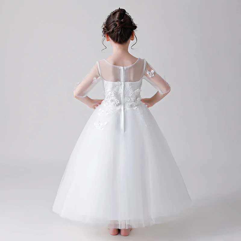 Элегантное женское свадебное Тюлевое кружевное блестящее белое платье с