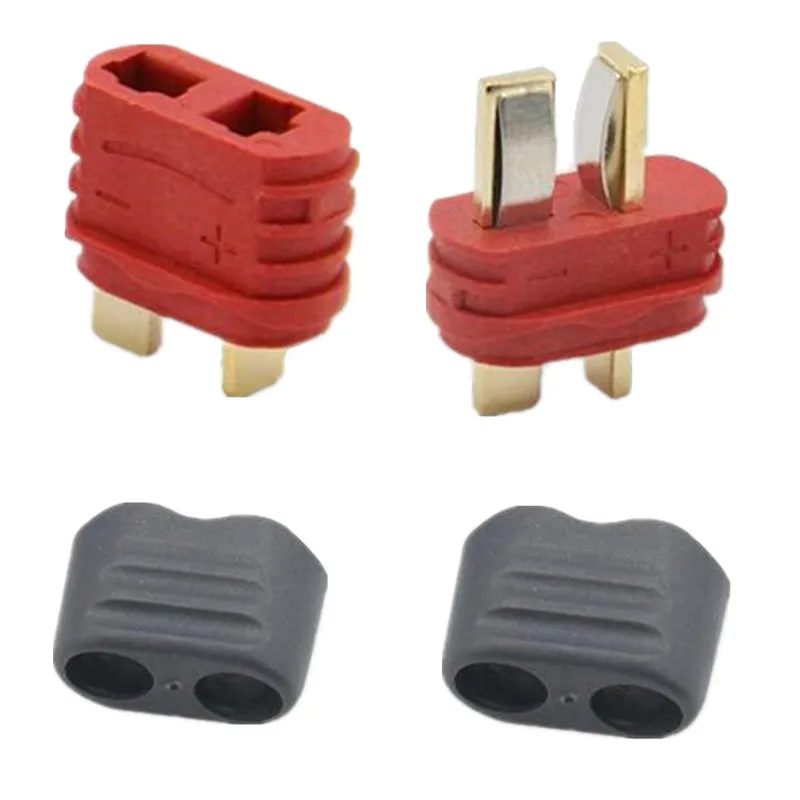 

5 Pairs Red T Plug Deans Connectors For RC LiPo Battery Male and Female 40A high current multi-axis fixed-wing model aircraft