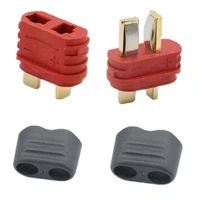 5 pairs red t plug deans connectors for rc lipo battery male and female 40a high current multi axis fixed wing model aircraft