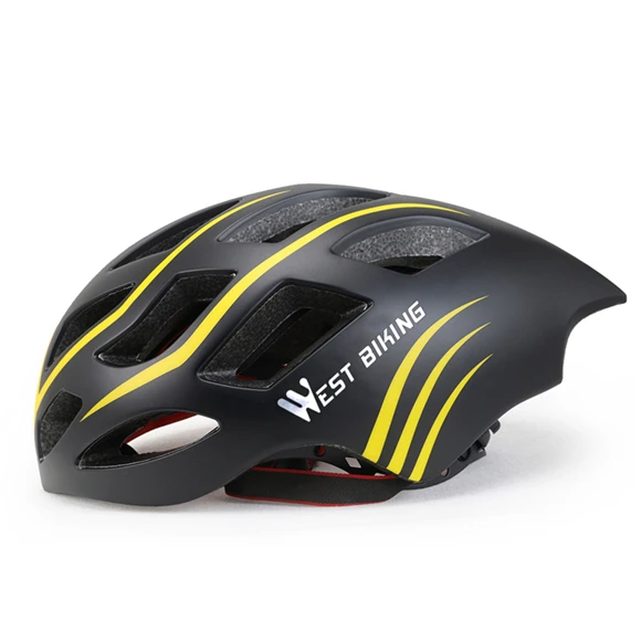 Black Yellow WEST BIKING, ультралегкий велосипедный шлем 54-60 см, велосипедный шлем, цельный, литой, для шоссейных велосипедов, шлем, Capacete Casco Ciclismo, шлемы - Цвет: Black Yellow