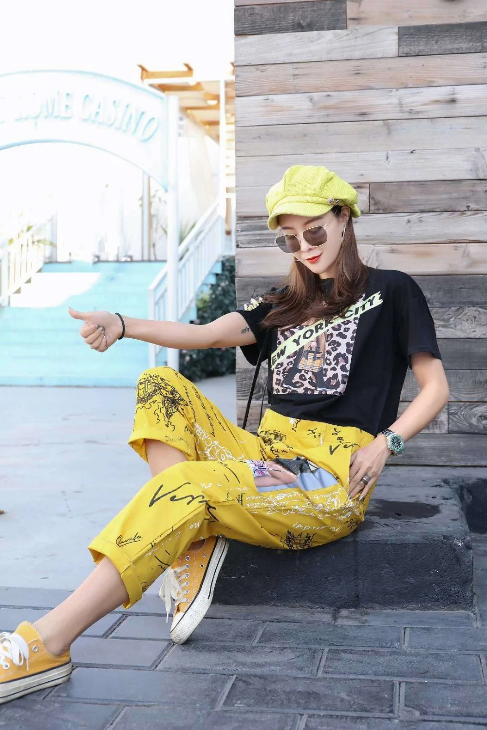 Женские летние модные комбинезоны с коротким рукавом High Street Детский костюм