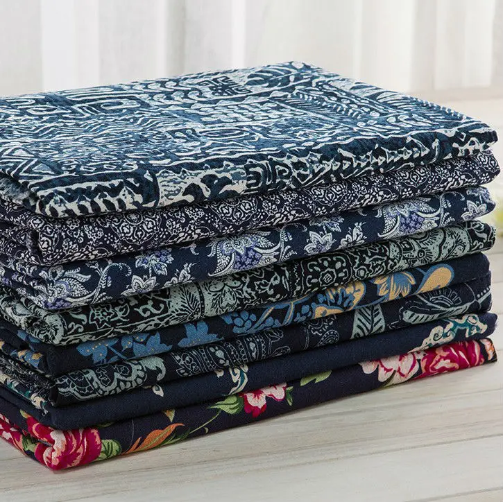 Сине белые фарфоровые хлопковые льняные платья скатерть домашняя декоративная