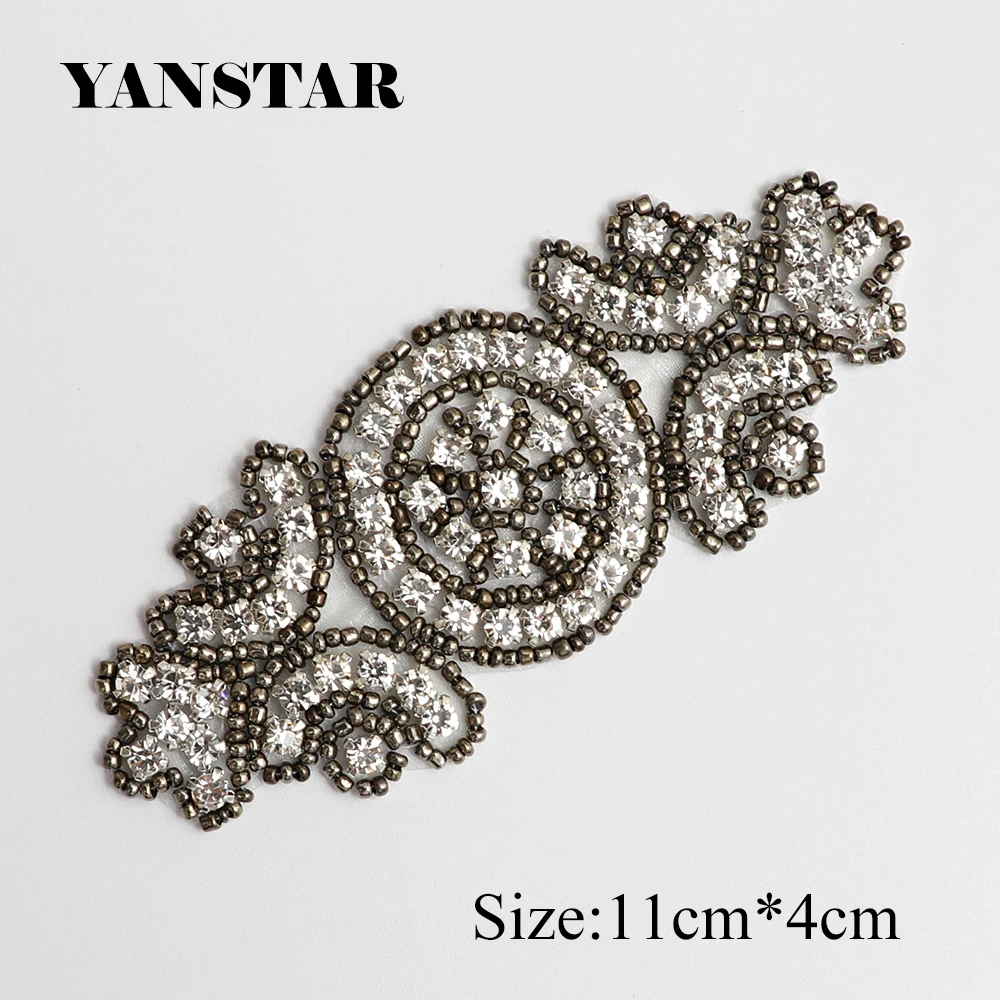 YANSTAR (2 шт.) бусины ручной работы для невесты DIY Кристалл Стразы Аппликации нашивка