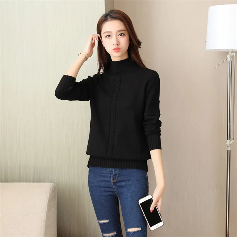 Thick Turtleneck Warm Pollovers Sweater Women 2018 Autumn Winter Long Sleeve Twist Knitted Sweaters Casual Befree Ladies Jumper | Женская