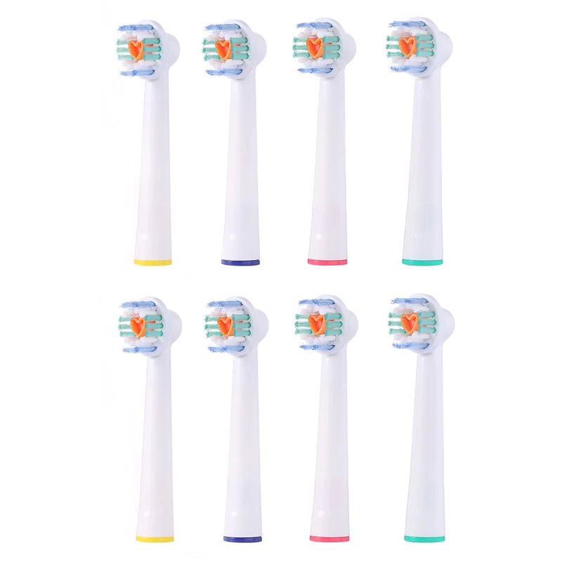 8 шт. Сменная головка зубной щетки для Oral B 3D Белые головки электрической