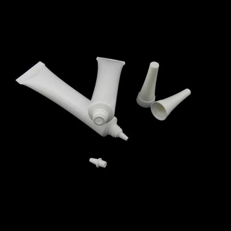 

100pcs 30ml white PE plastic hose horn shape spiral cover BB Cream Eye Cream cream emulsion bottles / skincare packaging hose