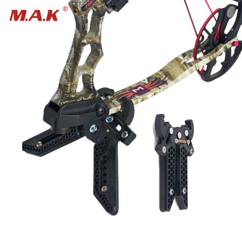 

1pc Archery Bow Stand with Plastic in Black Color 17x12x1.2cm for Compound Bow Hunting Shooting Accessory