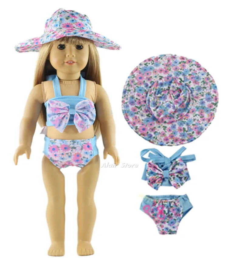 1 комплект синяя одежда для купания Одежда кукол 18 дюймов A46|doll clothes|outfit dollclothes for