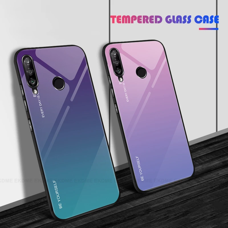 Чехол из закаленного стекла с градиентом для Huawei Honor 10i 20i 10 9 Lite P30 Pro P Smart Plus 2019 |