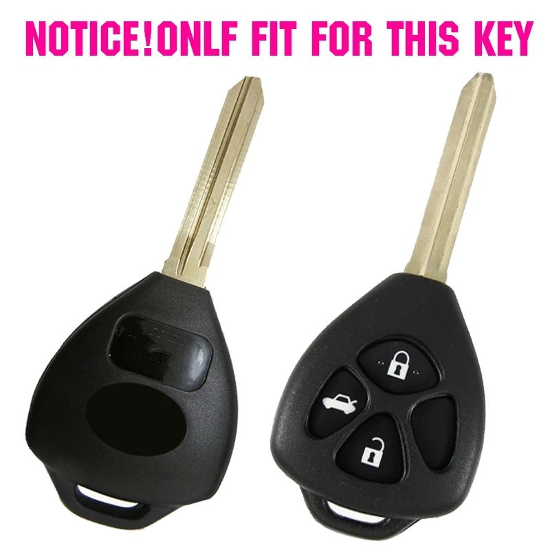 3 кнопки силиконовый Автомобильный Брелок дистанционного управления с ключом