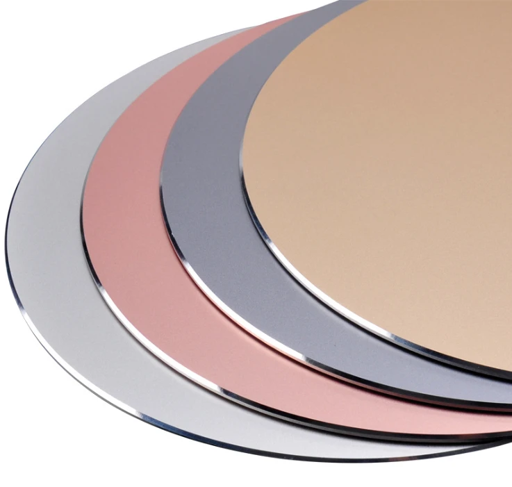 22cm Crirle Round Aluminium Alloy PU 2 Side Use Gaming Hard Metal Material Personalized Durable Mouse Pad Mat Comfort Mice Pads |
