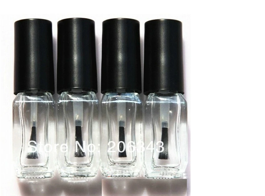 4MLempty стеклянная бутылка с кистью для лака ногтей/эмалированное масло/контейнер
