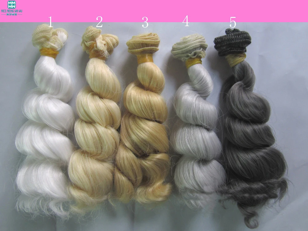 1 шт. 15 см Толстые вьющиеся волосы высокой температуры для 1/3 1/4 1/6 BJD SD парики кукол