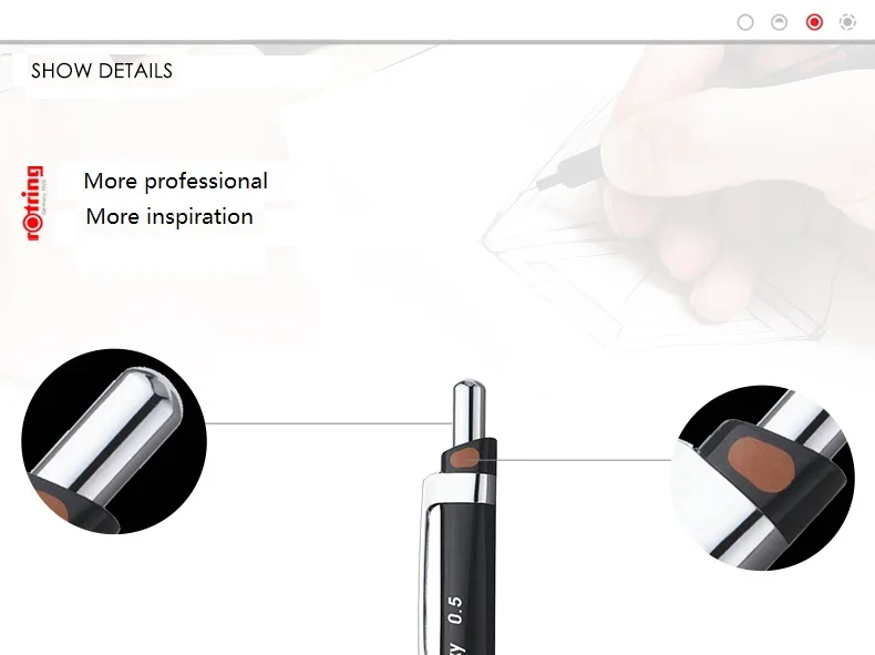 Rotring 0,5 мм/0,7 мм/1,0 мм/0,35 мм механический карандаш Tikky черный держатель ручки автоматический карандаш Карандаш для рисования