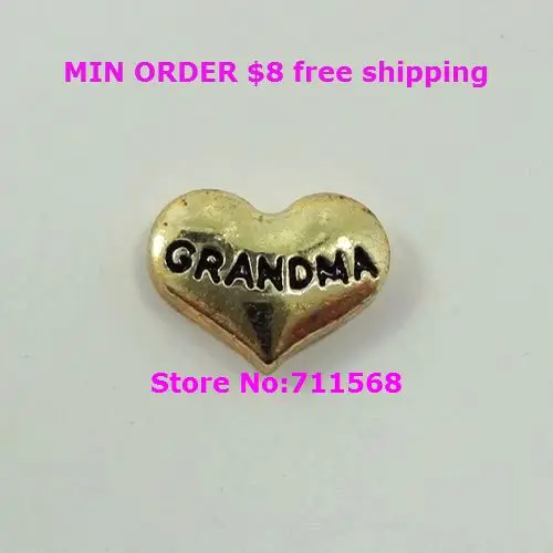 7 мм Античная магическое Оловянное ожерелье сердце для бабушки шармы в форме