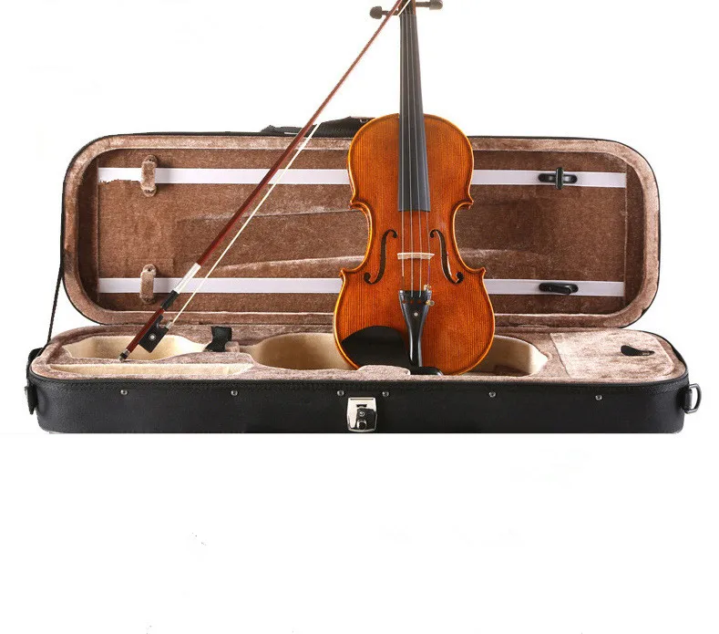 ZONAEL скрипка ручной работы 4/4 3/4 1/4 1/8 крафт полоса клен для начинающих w/Case Mute Bow Dark