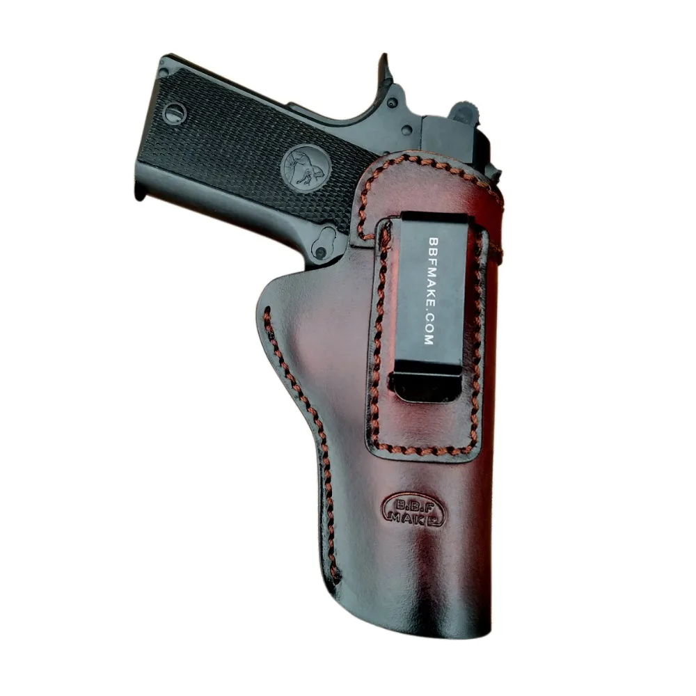 B.B.F MAKE ручной работы IWB/OWB кобура кожаный чехол для: Кольт 1911 кобуры пистолетный мешочек с зажимом для ремня аксессуары