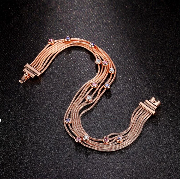 Модные Многослойные очаровательные цепочки и браслеты высокого качества AAA