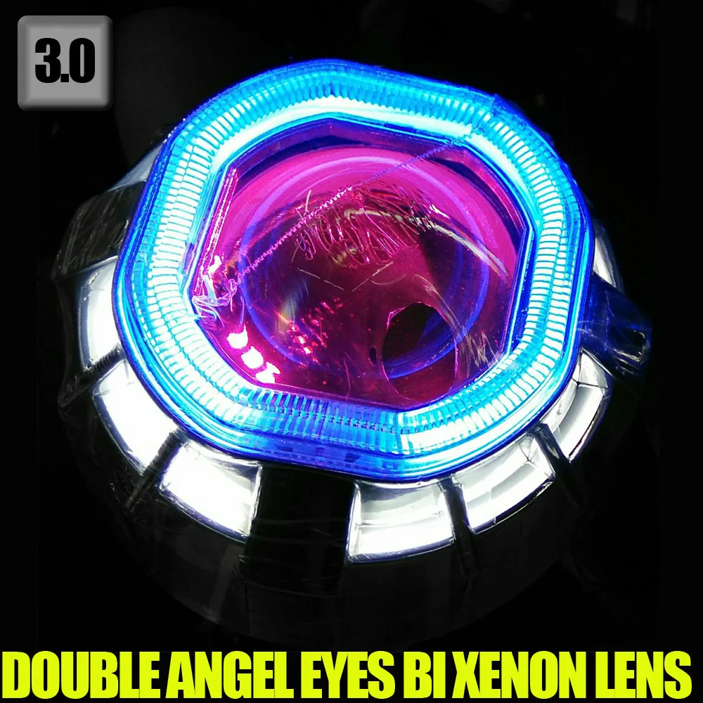 3.0 дюймов 35 Вт Квадратные глаза ангела двойной CCFL angel eyes Авто фара HID биксеноновая