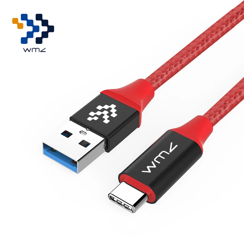 WMZ USB 3 0 Type C кабель Быстрая зарядка данных 2.4A плетеный провод для Huawei Samsung Xiaomi Macbook LG