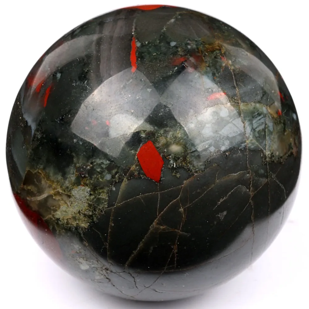 Натуральный Африканский кровяной Камень 50 мм полированный шар Riki Healing Crystal Fengshui
