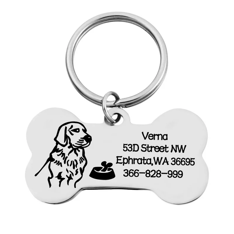 Лазерная Бесплатная гравировка двусторонняя этикетка для домашних животных