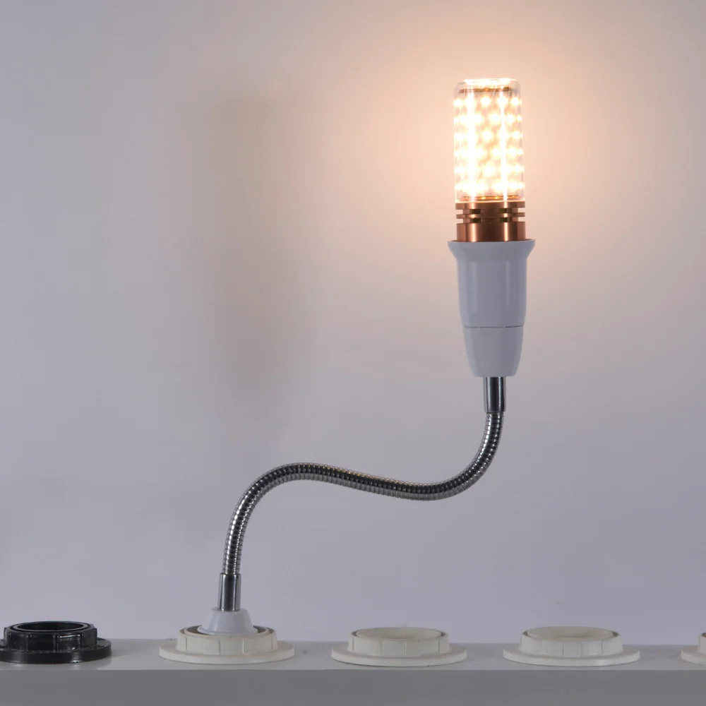 Гибкая E27 к удлинить Light Держатель конвертер светодио дный свет база Extender лампа