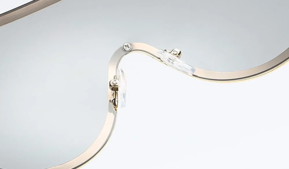 Цельные УНИКАЛЬНЫЕ Солнцезащитные очки с запахом женские крутые оверсайз