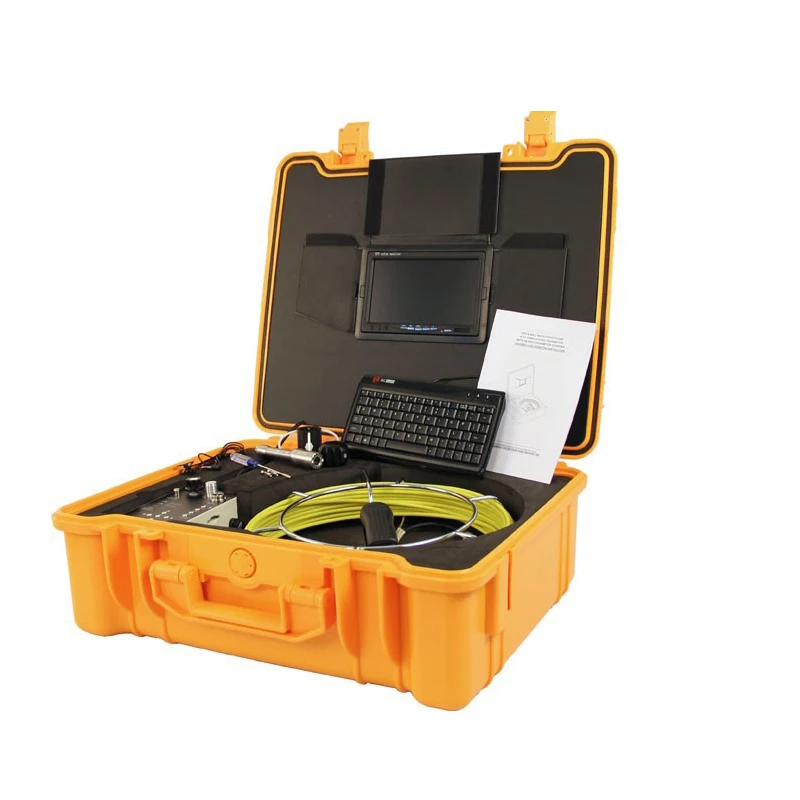 

Pipe Drain Sewer Tube Snake Inspection Camera Video Endoscope Borescope Industrial Meter Counter Keyboard 50meter Cable