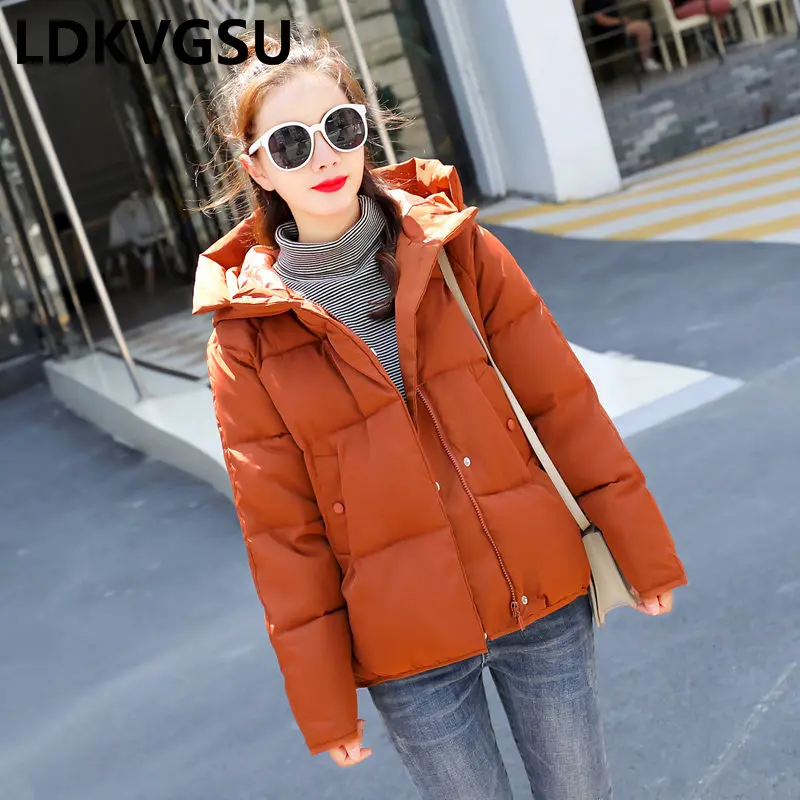 

Women Winter Jacket 2019 Hooded Plus Size Warm Thick Parkas Cotton Padded Female Fashion Womens Short Overcoat Is1580